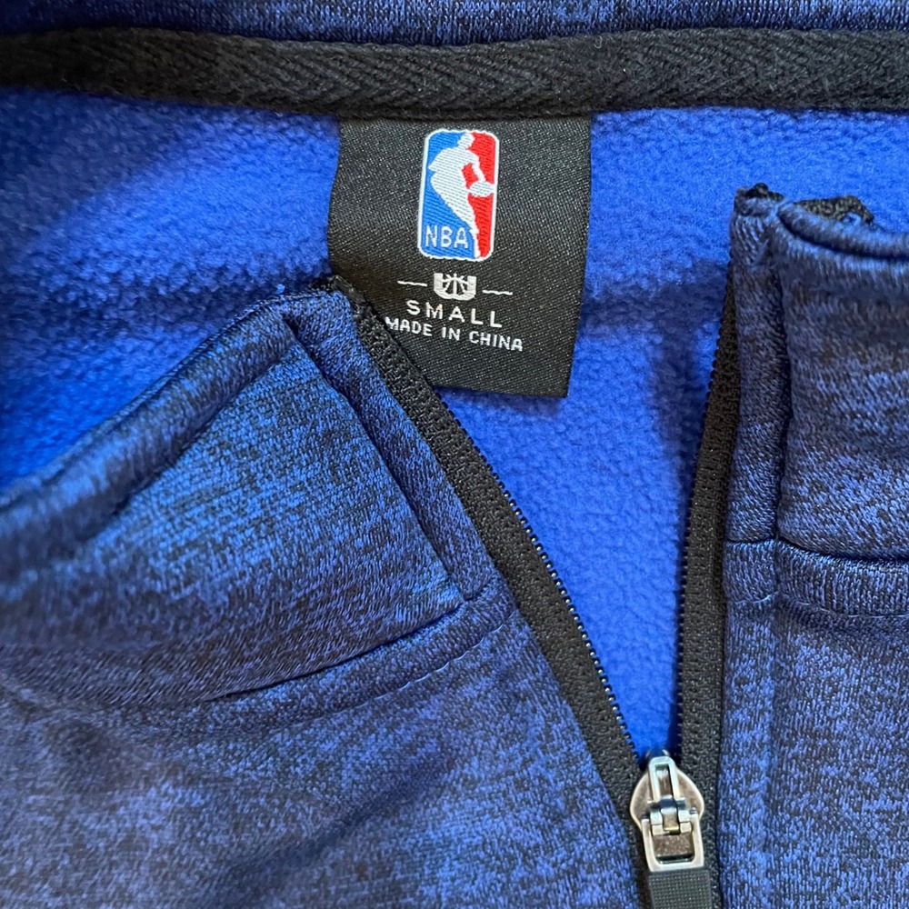 Golden State‎ Warriors NBA Fleece lined Zip Up Jacket Blue Mens Small streetwear - Picture 13 of 16